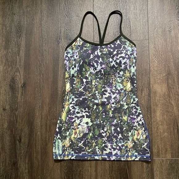 Lululemon Floral Athletic Racer Back Tank Top - Picture 1 of 5